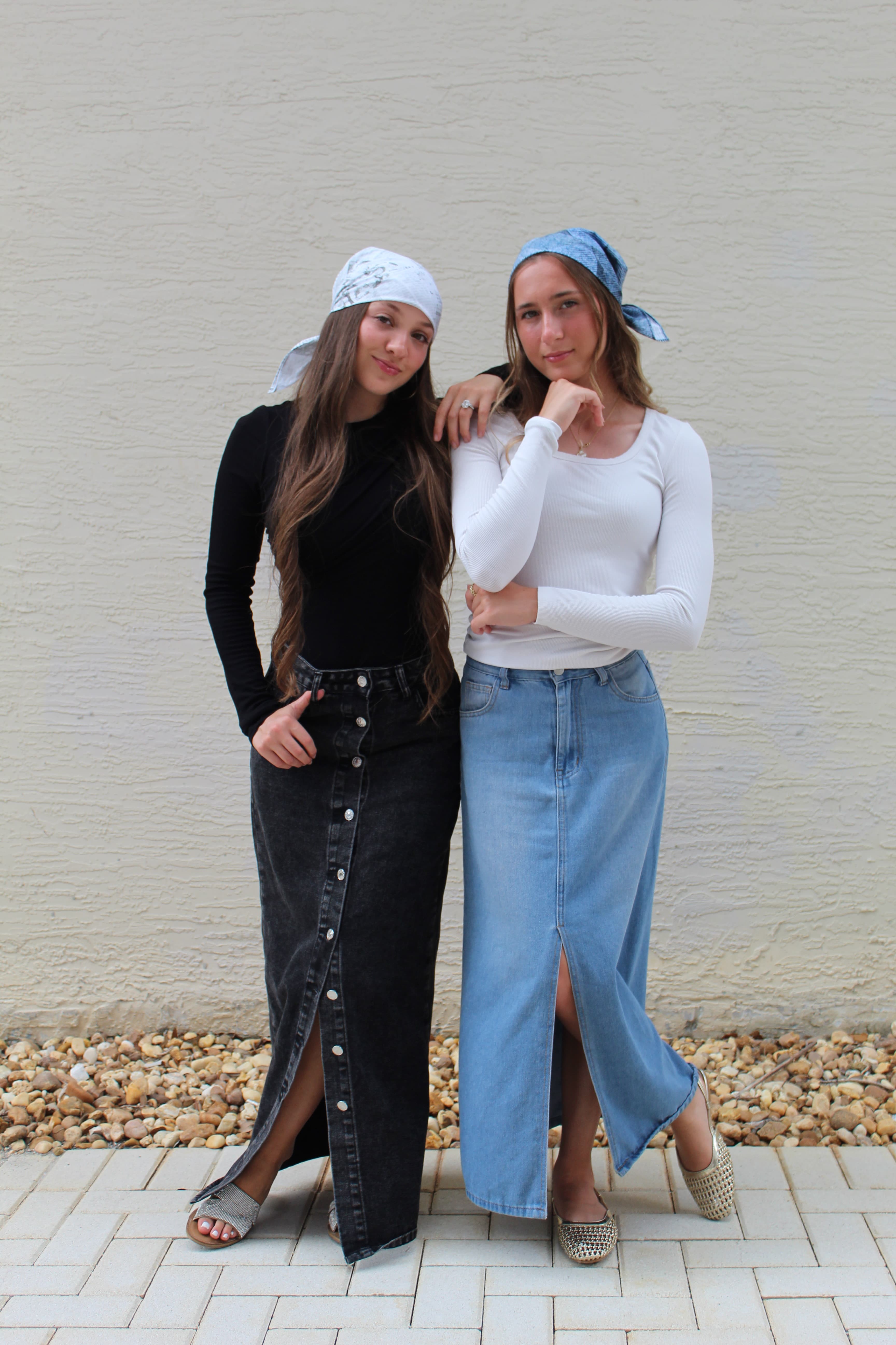 Two women wearing Coverly headscarves